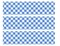 Blue Gingham Edible Cake Cupcake Border Strips Decorations (2.5x10 inch Strips (3))
